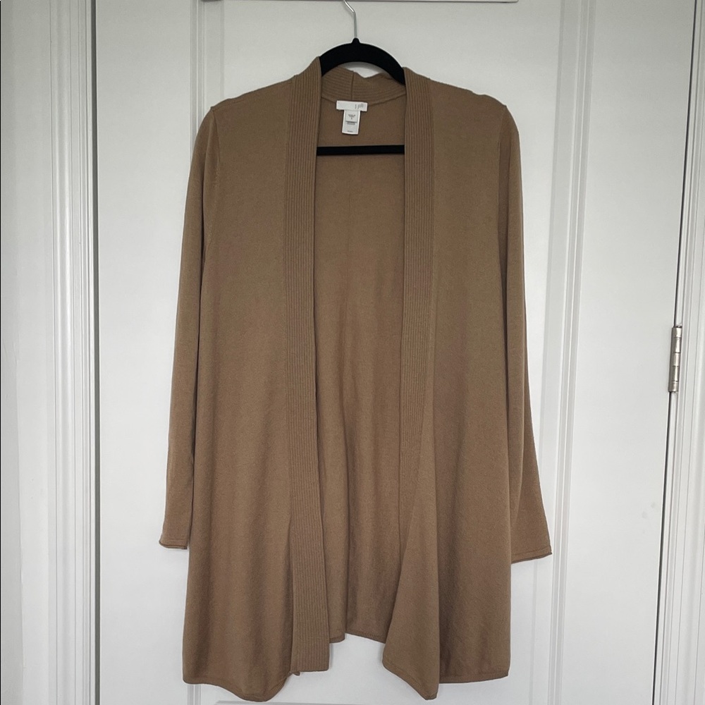 J. Jill Women's Tan Open Front Cardigan